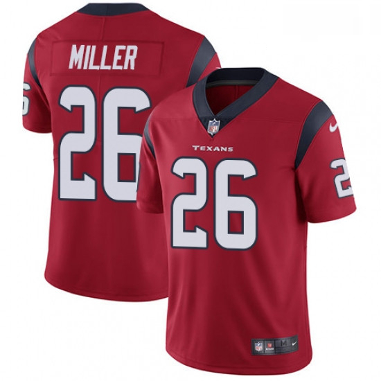 Men Nike Houston Texans 26 Lamar Miller Limited Red Alternate Vapor Untouchable NFL Jersey