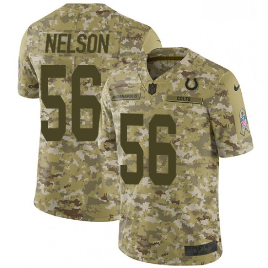 Men Nike Indianapolis Colts 56 Quenton Nelson Limited Camo 2018 Salute to Service NFL Jersey