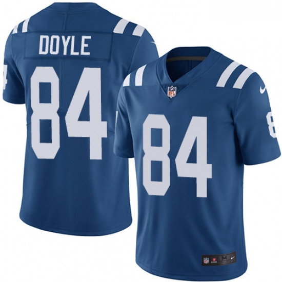 Men Nike Indianapolis Colts 84 Jack Doyle Royal Blue Team Color Vapor Untouchable Limited Player NFL