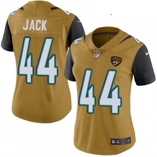 Womens Nike Jacksonville Jaguars 44 Myles Jack Limited Gold Rush Vapor Untouchable NFL Jersey