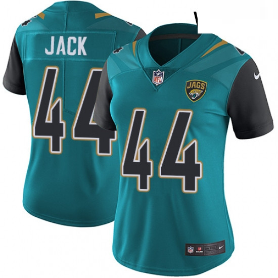 Womens Nike Jacksonville Jaguars 44 Myles Jack Teal Green Team Color Vapor Untouchable Limited Playe