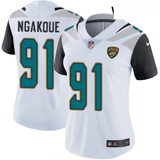 Womens Nike Jacksonville Jaguars 91 Yannick Ngakoue White Vapor Untouchable Limited Player NFL Jerse