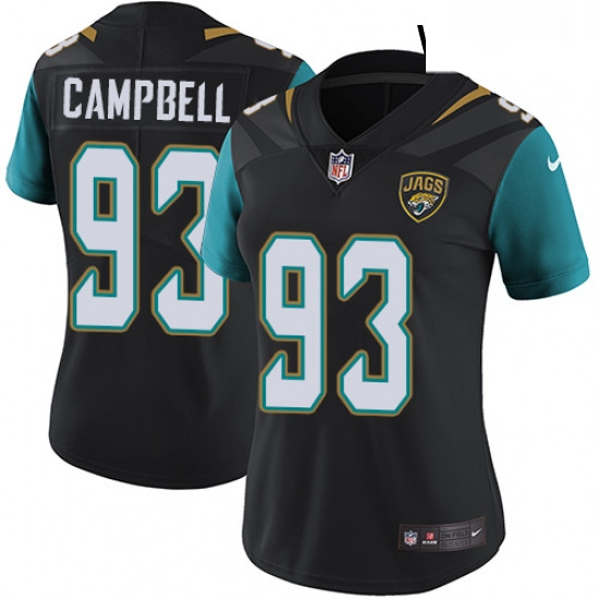 Womens Nike Jacksonville Jaguars 93 Calais Campbell Black Alternate Vapor Untouchable Limited Player