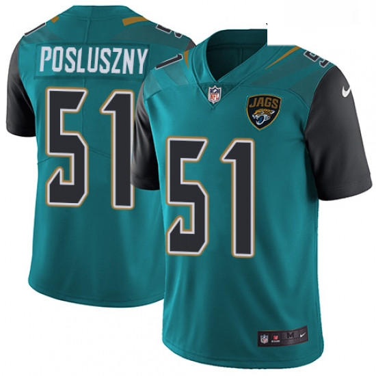 Youth Nike Jacksonville Jaguars 51 Paul Posluszny Teal Green Team Color Vapor Untouchable Limited Pl