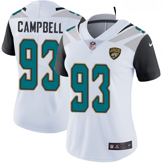 Womens Nike Jacksonville Jaguars 93 Calais Campbell White Vapor Untouchable Limited Player NFL Jerse