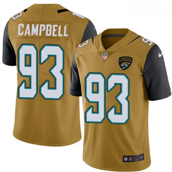 Men Nike Jacksonville Jaguars 93 Calais Campbell Limited Gold Rush Vapor Untouchable NFL Jersey