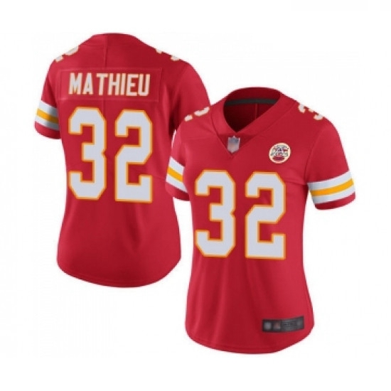 Womens Kansas City Chiefs 32 Tyrann Mathieu Red Team Color Vapor Untouchable Limited Player Football