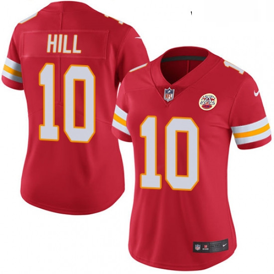 Womens Nike Kansas City Chiefs 10 Tyreek Hill Red Team Color Vapor Untouchable Limited Player NFL Je