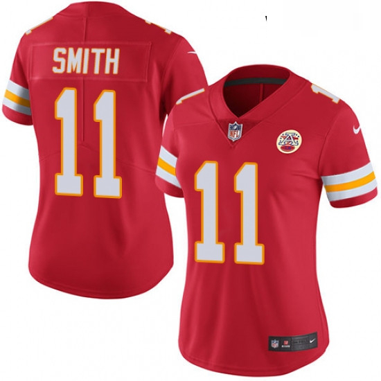 Womens Nike Kansas City Chiefs 11 Alex Smith Red Team Color Vapor Untouchable Limited Player NFL Jer