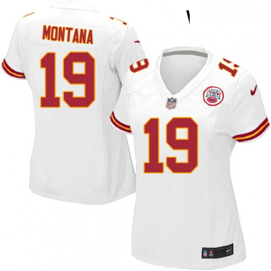 Womens Nike Kansas City Chiefs 19 Joe Montana Game White NFL Jersey