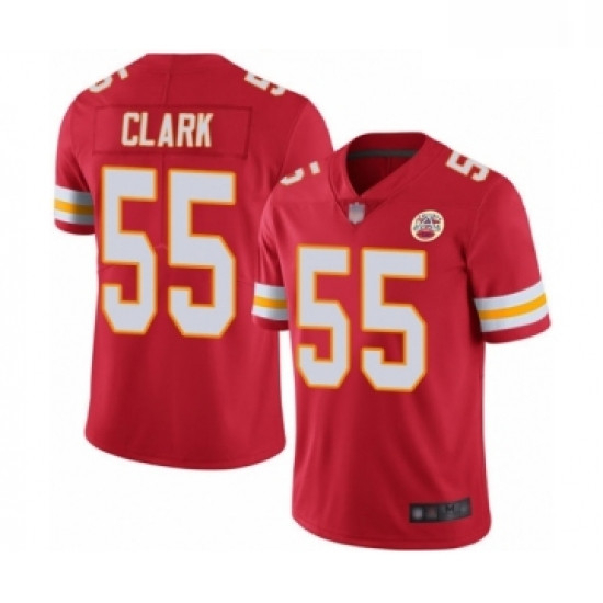 Youth Kansas City Chiefs 55 Frank Clark Red Team Color Vapor Untouchable Limited Player Football Jer