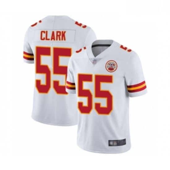 Youth Kansas City Chiefs 55 Frank Clark White Vapor Untouchable Limited Player Football Jersey