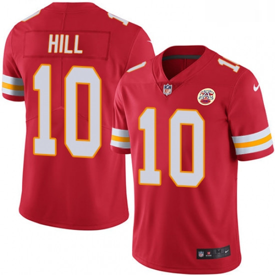 Youth Nike Kansas City Chiefs 10 Tyreek Hill Red Team Color Vapor Untouchable Limited Player NFL Jer