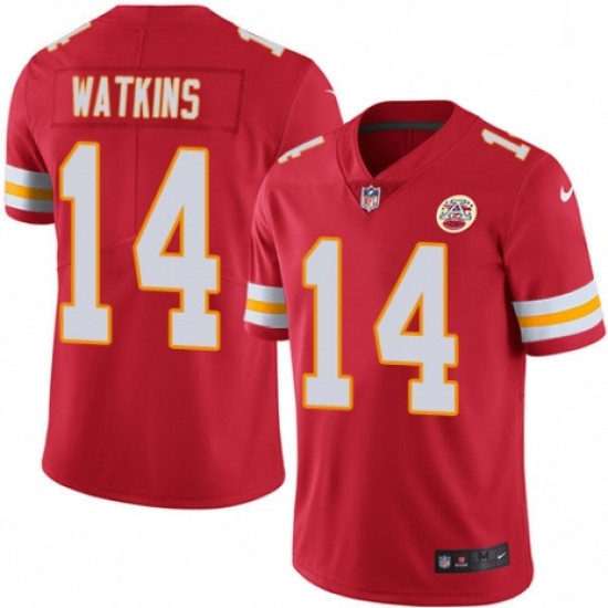 Youth Nike Kansas City Chiefs 14 Sammy Watkins Red Team Color Vapor Untouchable Limited Player NFL J