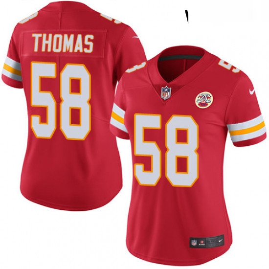 Womens Nike Kansas City Chiefs 58 Derrick Thomas Red Team Color Vapor Untouchable Limited Player NFL