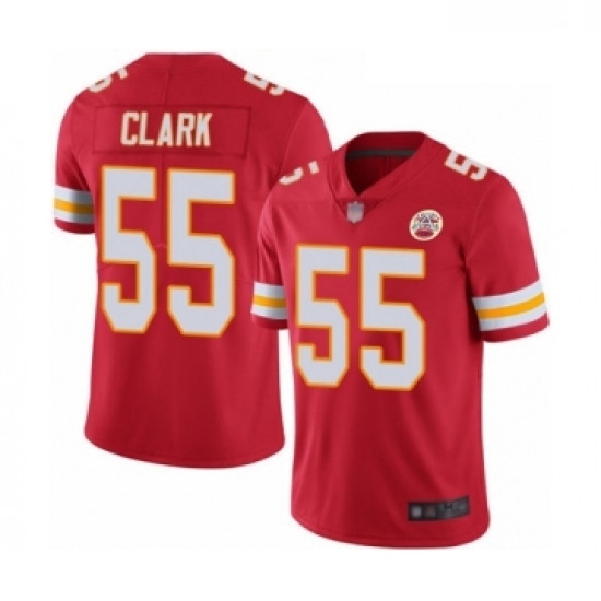 Men Kansas City Chiefs 55 Frank Clark Red Team Color Vapor Untouchable Limited Player Football Jerse