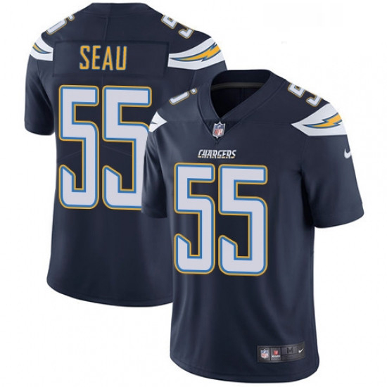 Youth Nike Los Angeles Chargers 55 Junior Seau Navy Blue Team Color Vapor Untouchable Limited Player