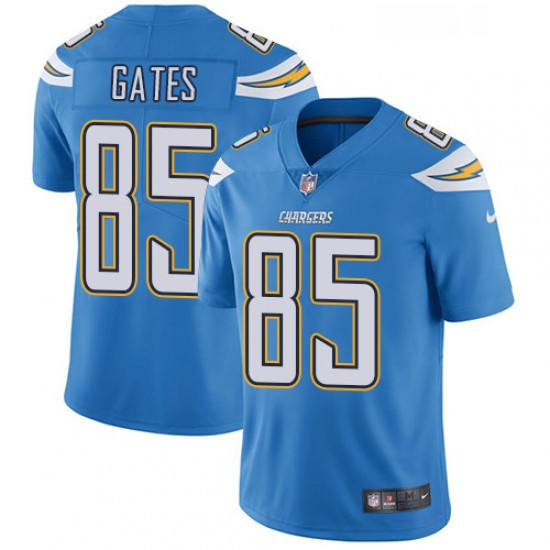 Youth Nike Los Angeles Chargers 85 Antonio Gates Electric Blue Alternate Vapor Untouchable Limited P