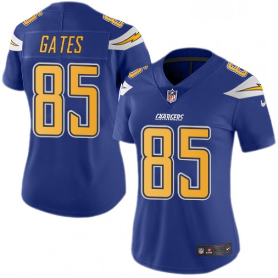 Womens Nike Los Angeles Chargers 85 Antonio Gates Limited Electric Blue Rush Vapor Untouchable NFL J