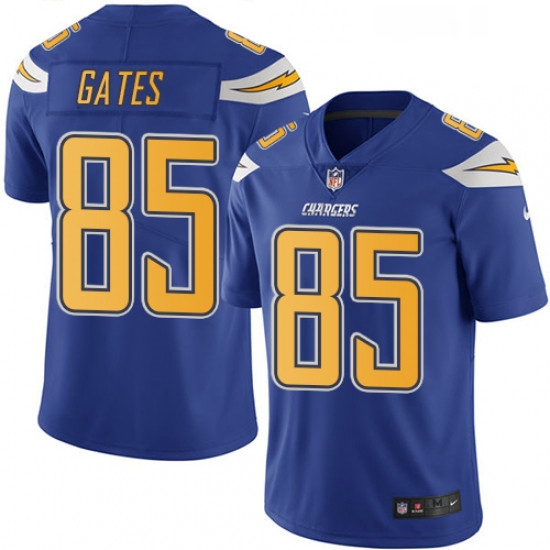 Youth Nike Los Angeles Chargers 85 Antonio Gates Limited Electric Blue Rush Vapor Untouchable NFL Je