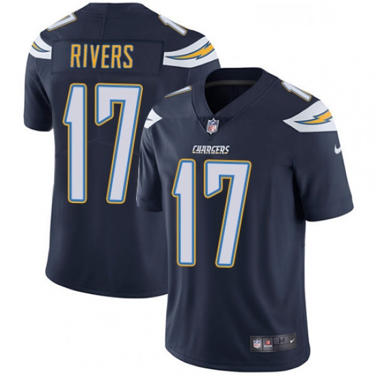 Men Nike Los Angeles Chargers 17 Philip Rivers Navy Blue Team Color Vapor Untouchable Limited Player