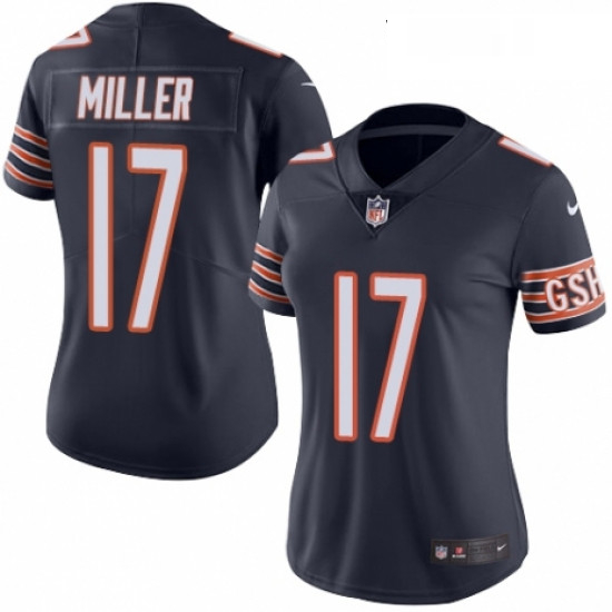 Womens Nike Chicago Bears 17 Anthony Miller Navy Blue Team Color Vapor Untouchable Elite Player NFL 