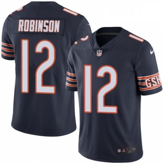 Youth Nike Chicago Bears 12 Allen Robinson Navy Blue Team Color Vapor Untouchable Elite Player NFL J