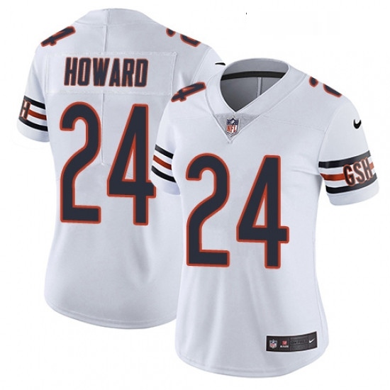 Womens Nike Chicago Bears 24 Jordan Howard White Vapor Untouchable Limited Player NFL Jersey