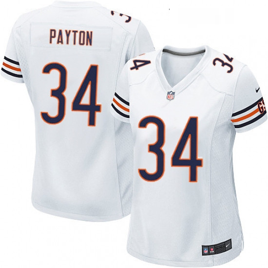 Womens Nike Chicago Bears 34 Walter Payton Game White NFL Jersey