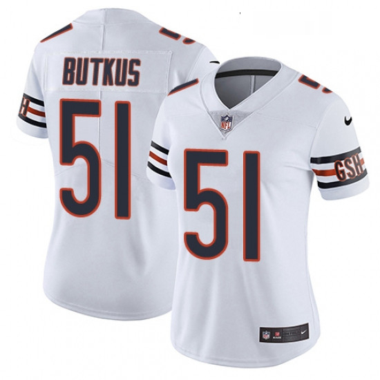 Womens Nike Chicago Bears 51 Dick Butkus Elite White NFL Jersey