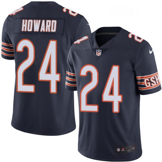 Youth Nike Chicago Bears 24 Jordan Howard Navy Blue Team Color Vapor Untouchable Limited Player NFL 