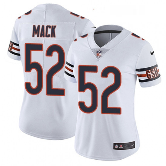 Womens Nike Chicago Bears 52 Khalil Mack White Vapor Untouchable Limited Player NFL Jersey