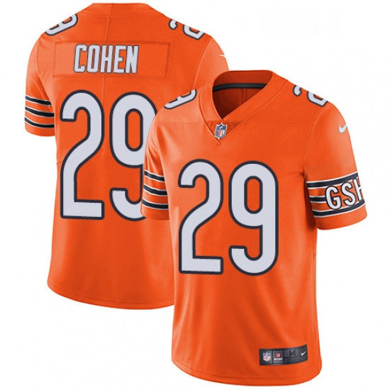 Youth Nike Chicago Bears 29 Tarik Cohen Limited Orange Rush Vapor Untouchable NFL Jersey