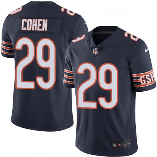 Youth Nike Chicago Bears 29 Tarik Cohen Navy Blue Team Color Vapor Untouchable Limited Player NFL Je