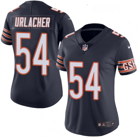 Womens Nike Chicago Bears 54 Brian Urlacher Navy Blue Team Color Vapor Untouchable Limited Player NF