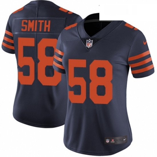 Womens Nike Chicago Bears 58 Roquan Smith Navy Blue Alternate Vapor Untouchable Elite Player NFL Jer