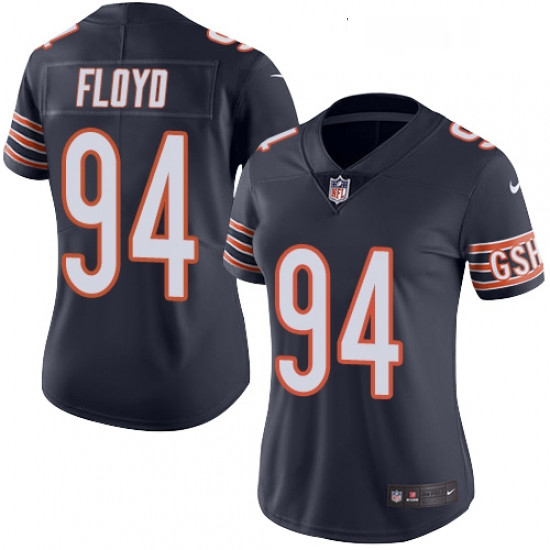 Womens Nike Chicago Bears 94 Leonard Floyd Navy Blue Team Color Vapor Untouchable Limited Player NFL