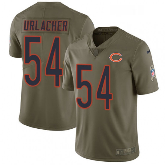 Youth Nike Chicago Bears 54 Brian Urlacher Limited Olive 2017 Salute to Service NFL Jersey