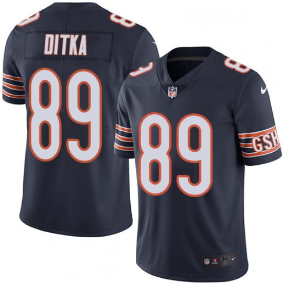 Youth Nike Chicago Bears 89 Mike Ditka Navy Blue Team Color Vapor Untouchable Limited Player NFL Jer