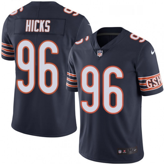 Youth Nike Chicago Bears 96 Akiem Hicks Elite Navy Blue Team Color NFL Jersey