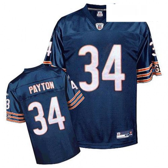 Youth Reebok Chicago Bears 34 Walter Payton Blue Team Color Replica Throwback NFL Jersey