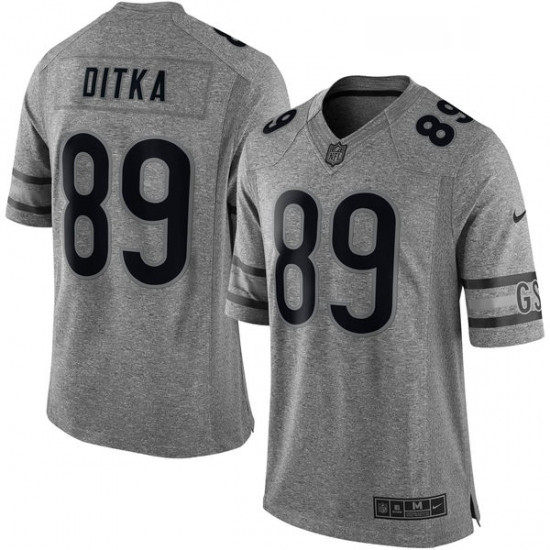 Mens Nike Chicago Bears 89 Mike Ditka Limited Gray Gridiron NFL Jersey