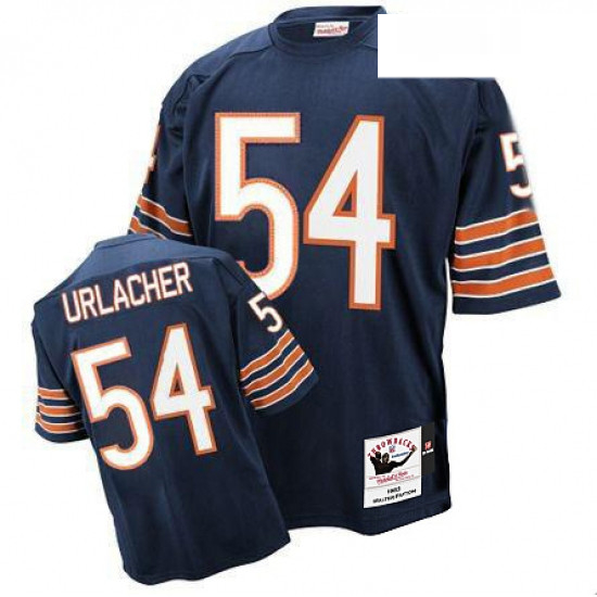 Mitchell and Ness Chicago Bears 54 Brian Urlacher Blue Team Color Authentic Throwback NFL Jersey