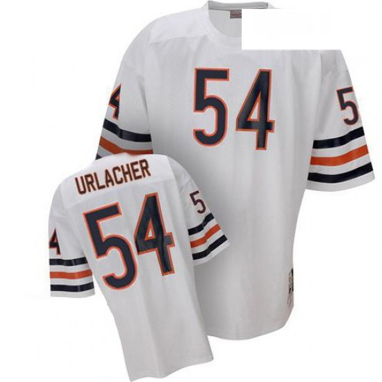 Mitchell and Ness Chicago Bears 54 Brian Urlacher White Authentic Throwback NFL Jersey