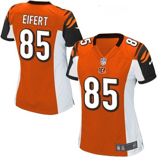 Womens Nike Cincinnati Bengals 85 Tyler Eifert Game Orange Alternate NFL Jersey