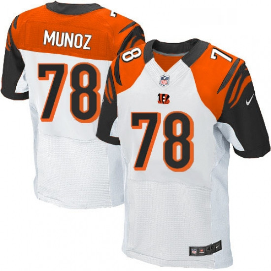 Mens Nike Cincinnati Bengals 78 Anthony Munoz Elite White NFL Jersey