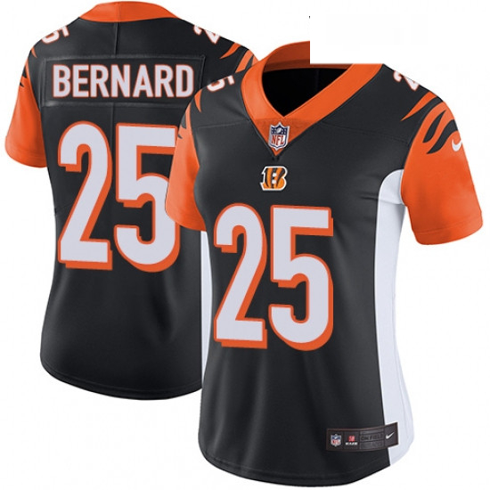 Womens Nike Cincinnati Bengals 25 Giovani Bernard Vapor Untouchable Limited Black Team Color NFL Jer