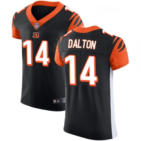 Mens Nike Cincinnati Bengals 14 Andy Dalton Black Team Color Vapor Untouchable Elite Player NFL Jers