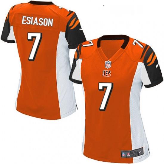 Womens Nike Cincinnati Bengals 7 Boomer Esiason Game Orange Alternate NFL Jersey