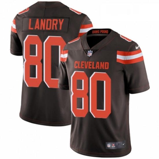 Mens Nike Cleveland Browns 80 Jarvis Landry Brown Team Color Vapor Untouchable Limited Player NFL Je